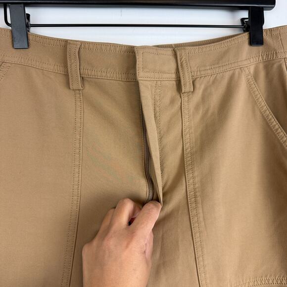 Banana Republic Slim Refined Stretch Cargo Pants Ankle Tan High Rise - Size 10 - Picture 4 of 11